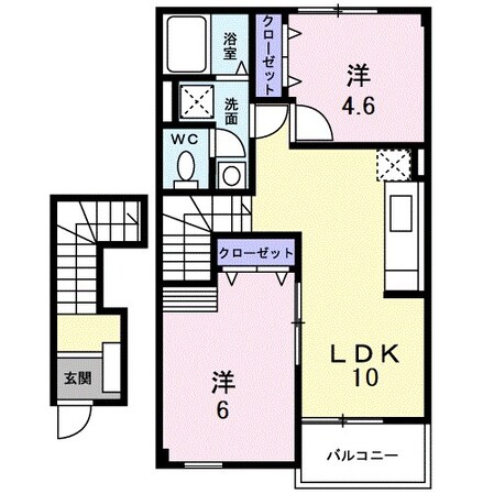 オリエントハイツ法司の物件間取画像